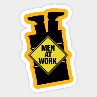 Men At Work Cut Out Sticker